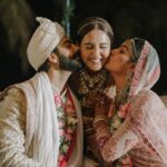 Neeti Mohan Instagram - Overjoyed and Beyond Grateful for such an auspicious occasion in our family. Papa had to miss our wedding due to health reasons but this time, in his presence the wedding felt complete. Thank you God for this 🙏🏼🥹 We feel blessed, as with folded hands we welcome Thakur Family in our lives. Welcome home @whokunalthakur 🌹🫶🏻 Ab tum bhi Mohana gaye ho! Golu! our choti bacchi @muktimohan wishing you a lifetime of happiness, prosperity and love ❤️ Sabka khayaal rakhna aur apna sabse zyaada. Mud ke na dekho Dilbaro 😥 #KunalKoMiliMukti Thank you for capturing these precious moments @themadeinheaven 🫶🏻