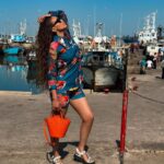 Pearl Thusi Instagram - Baddest fish in the sea 🐠🐋🐬 Fit : @thebemagugu Shoes, shades & bag - @europaart @preview_designer_collection @karllagerfeld Santa Maria Mozambique