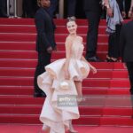 Polina Pushkareva Instagram - My first look of 75th Cannes Film Festival is here Pearls, nude colors, sleek hairstyle. What do you think? Rate it from 1 to 10👇🏻