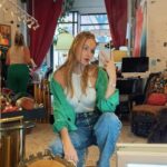 Polina Pushkareva Instagram - 7 days in nyc/ 7 outfits. Which one do you like the most?💅🏻 ⠀ By the way, did you notice a tattoo on my last pic? There’s a funny behind story behind it ⠀ In 2019 I was going through a break up, I was walking close to the Flatiron extremely sad and I randomly met a guy and offered him to get a matching tattoo. So we got it and now every time I look at it I know that a person with exactly the same tattoo in the same spot exists in this giant city and it gives me a weird sense of comfort ❤️ Manhattan, New York