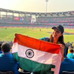 Pooja Chopra Instagram – Couldn’t have asked for a better FIRST stadium experience, Witnessing electrifying energy at the semi’s of unbeaten India⚡️Indiaaaa Indiaaaahhhh 🇮🇳 Wankhede Stadium