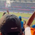 Pooja Chopra Instagram – Couldn’t have asked for a better FIRST stadium experience, Witnessing electrifying energy at the semi’s of unbeaten India⚡️Indiaaaa Indiaaaahhhh 🇮🇳 Wankhede Stadium