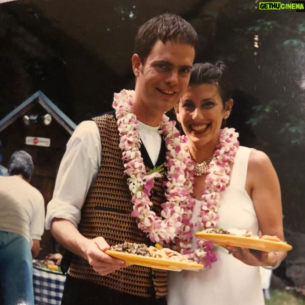 Rainn Wilson Instagram - 28 years ago, on the banks of the Kalama River in Washington State, I married the love of my life, @holidayreinhorn. We’ve had an exhilarating, magical (and sometimes challenging!) journey but I’m in awe at your strength, beauty, brilliance and wisdom. I’m grateful and humbled to be your partner on this crazy path. Thank you for the poetry. xoxo