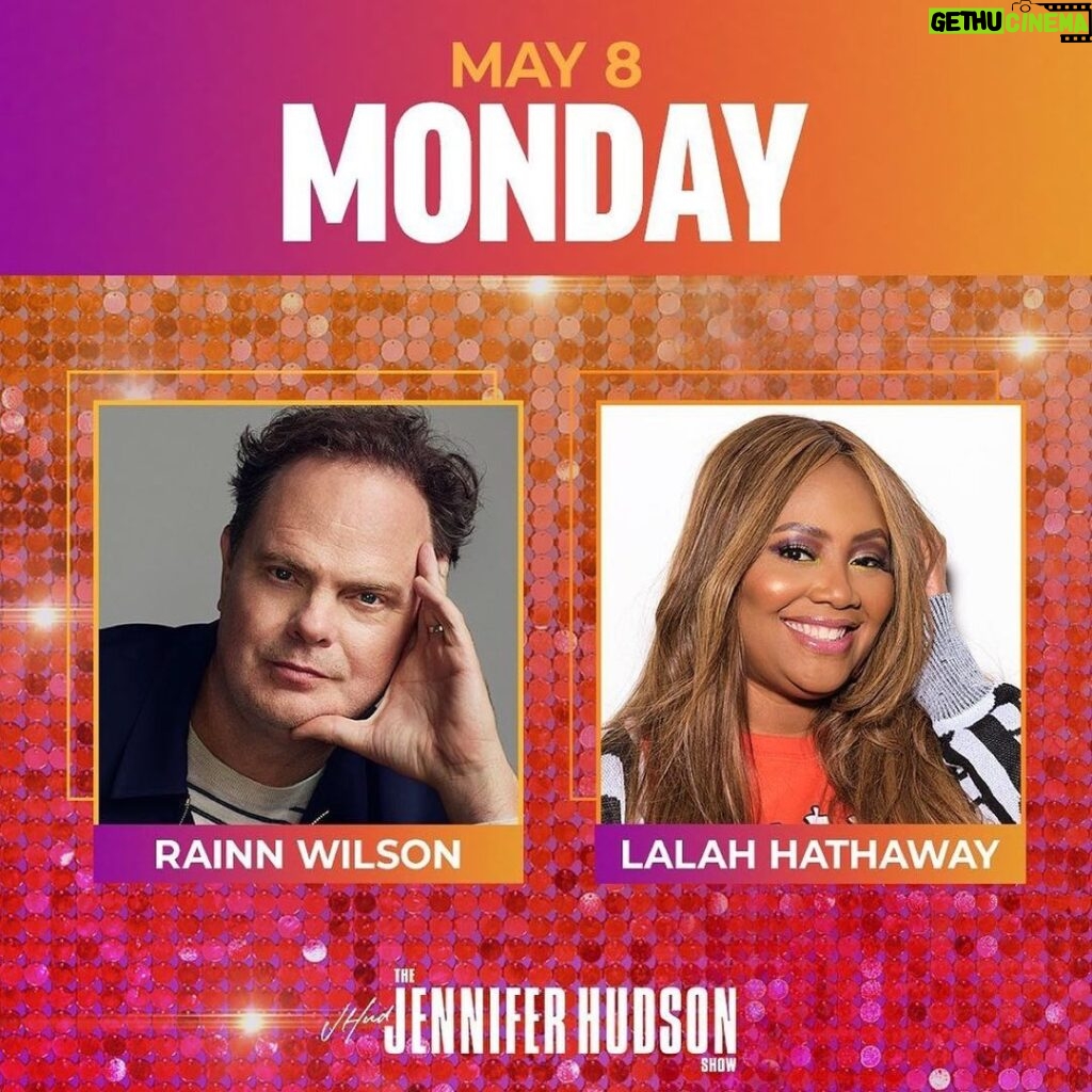 Rainn Wilson Instagram - On the @jenniferhudsonshow today with the lovely and talented @iamjhud talking everything from headshots to spiritual revolutions!!! ❤️💪🏻