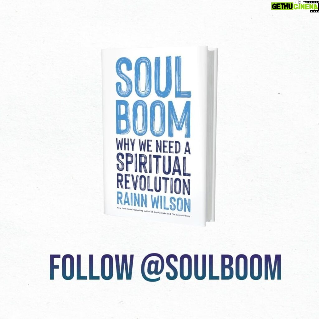Rainn Wilson Instagram - HEY! All you spiritual beings who are having a human experience… Please follow my new endeavor, linked to my book - @SoulBoom. Over on that delicious instagram page I will be interacting with folks who want to dig into big questions around the meaning of life, God, the soul, consciousness, suffering, art and the search for meaning and the sacred. Its the first step in creating a meaningful community centered around creating transformation both socially and personally by tapping into the power of spiritual wisdom. Also, it will be a little funny and irreverent. Not preachy or too gooey. All are welcome.