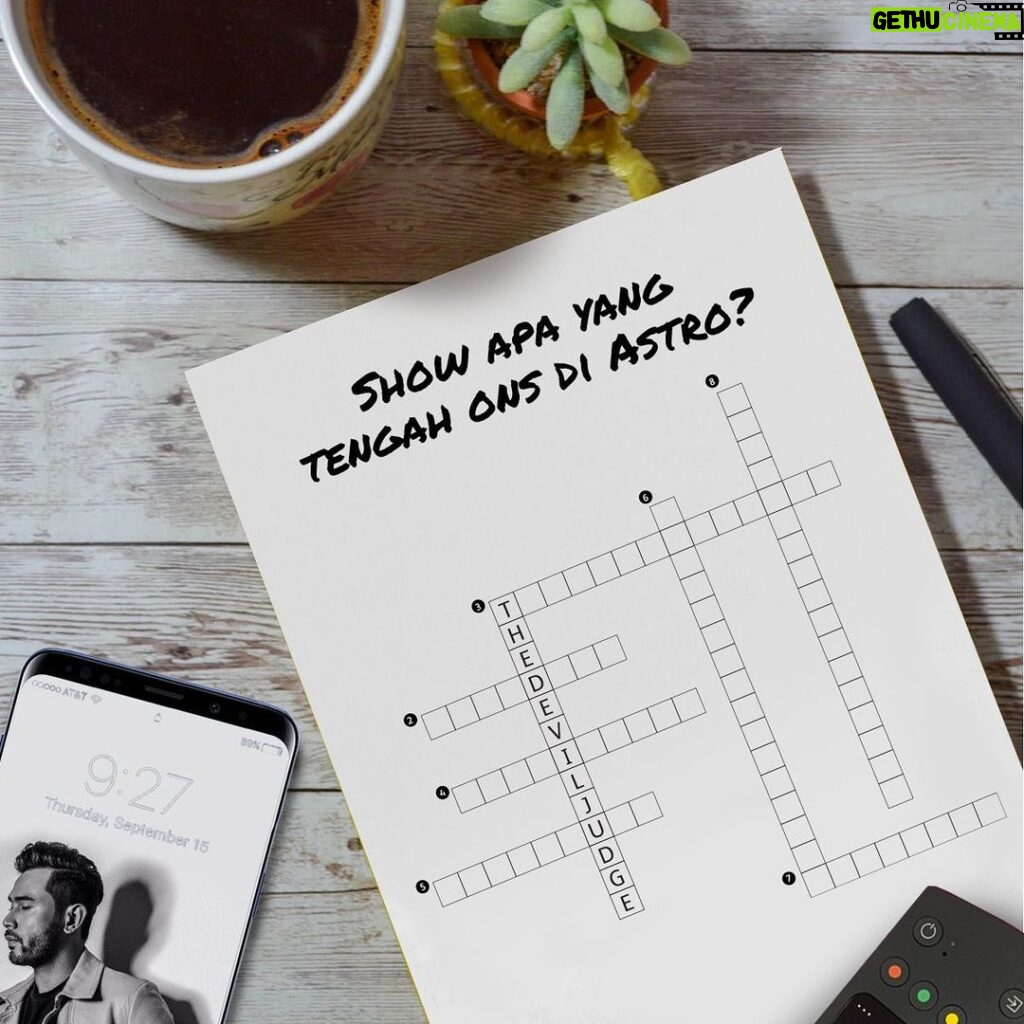 Remy Ishak Instagram - Kalau korang power, cuba korang selesaikan crossword puzzle nih. Semua jawapan adalah show-show yang tengah HOT dekat Astro! Swipe sekali untuk hint TAPI kalau swipe lagi kali kedua korang akan jumpa jawapan tau. Cuba selesaikan tanpa tengok jawapan dulu. Kongsikan jawapan korang kat ruangan komen abang. Nak tengok, hebat ke idok korang teka. Selain daripada cerita-cerita nih, racangan apa yang korang layan kat Astro? Cuba share sikit. Abang nak idea gak nak tengok apa hujung2 minggu nih. #DahUltrakeBelum Upgrade ke Ultra Box sekarang, percuma* je kat product.astro.com.my/ultra @astromalaysia #UltraBox #AstroPlugAndPlay #PlugAndPlayIt #BingeWorthyShows #DramaTempatan #Kdrama #Crossword