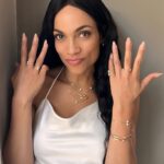 Rosario Dawson Instagram - Lab-created diamonds are diamonds, held to the highest quality standards. ✨  @theofficialpandora’s Diamonds by Pandora shine bright just like the sight of your Mom. 🤍 #labcreated #diamondsbypandora #mothersday