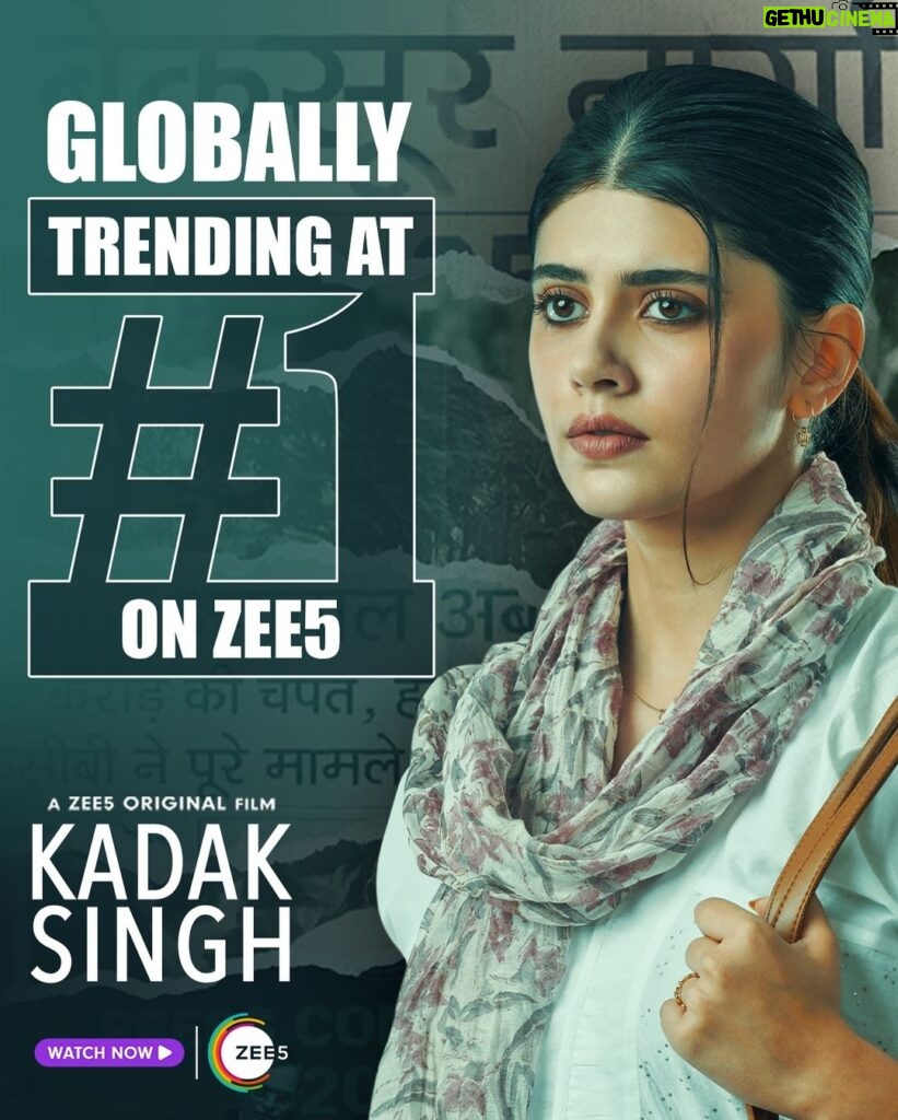 Sanjana Sanghi Instagram - Kadak Singh holds a special place in my heart, glad that all of you have connected with it in such large numbers too ❤️✨ Watch #KadakSingh streaming now, only on #ZEE5 #KadakSinghOnZEE5 #ZEE5India