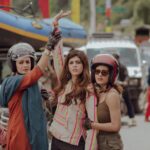 Sanjana Sanghi Instagram - Darte toh hum kisi ke baap se nahi hai 😏 Humare trailer ko itna pasand karne liye, dhanyavaad ❤️🙏🏻 #RadheRadhe #ManjariThings #DhakDhak See you, on October 13th ✨🩷 📸: @khamkhaphotoartist