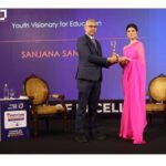 Sanjana Sanghi Instagram - Such a pleasure to be honoured with the “Youth Visionary For Education” at the #ZeeEduFutureAwards 🙏🏻 Thank you for this encouragement. @zeenews @indiadotcom 💕 Serves as a reminder that we’re working in the right direction. This journey of dedicating my time towards working in the sphere of education alleviation, especially for the girl child started back in 2014. It has been one of the most special journeys of my life. With huge hurdles and seemingly impossible problems to solve being thrown at us everyday. But it has been a journey that has not only made me meet the most inspiring leaders, learn so much from them and from all the children that have been a part of my life. And it has made me believe in the true power of collective action, every single day. Abhi toh bohot kuch karna hai. Aur samay bohot kam hai. #YouthEmpowerment #EducationForAll #BrighterFuture #BackToSchool #GenderEquality #SDGs _________ Sarree : @ekayabanaras Jewellery : @houseofreine Heels : @charleskeithofficial Styled by : @medhabahuguna 💄 @yashaswinigupta_makeup @pushkinbhasin Leela Palace New Delhi
