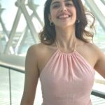 Sanjana Sanghi Instagram - It was a beautiful & chaotic afternoon of press kicking off Day 1 of the @iifa saga ⚡️☀️ #IIFA2023 With some eggs benedict to start with and pizza to end with 🙅🏻‍♀️ ( Styled by @castelino_priyanka W Abu Dhabi – Yas Island