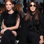 Sarah Rafferty Instagram - Thank you #eliesaab, what a thrill to be a part of your world today. Thank you for the unapologetic glamour and beauty you create, and for inspiring, celebrating and empowering women. Absolutely delighted to share this beautiful moment with these goddesses today @monicabellucciofficiel @evalongoria @isabelifontana @eliesaabworld cc: @nicholasme Palais de Tokyo