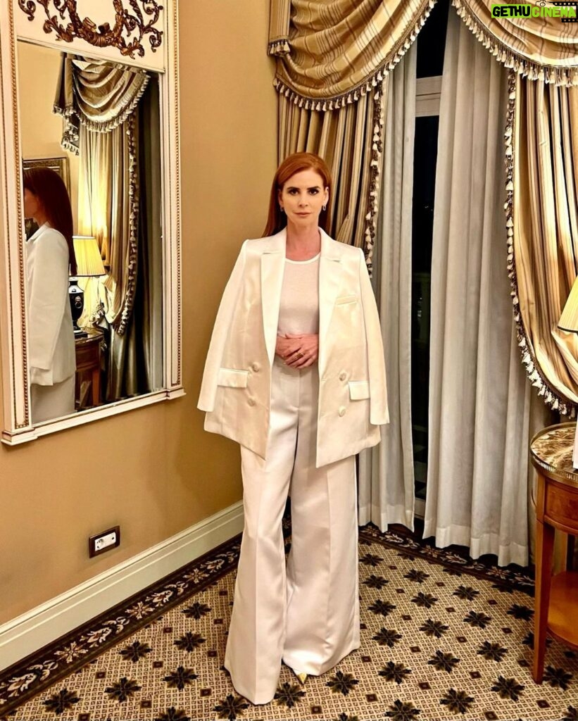 Sarah Rafferty Instagram - Grateful to spend a couple of days with these legends. @thaleiavoguegr, @olivier_rousteing, @laboutinworld @konstantinkakanias I am so grateful for the conversation, the time, the inspiration, the laughter. Thank you @maisonrabihkayrouz for dressing me for an unforgettable evening. Thank you @hotelgrandebretagne for the spectacular views. Thank you @voguegreece for bringing us all together. #changemakers Athens, Greece