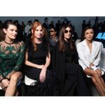 Sarah Rafferty Instagram - Thank you #eliesaab, what a thrill to be a part of your world today. Thank you for the unapologetic glamour and beauty you create, and for inspiring, celebrating and empowering women. Absolutely delighted to share this beautiful moment with these goddesses today @monicabellucciofficiel @evalongoria @isabelifontana @eliesaabworld cc: @nicholasme Palais de Tokyo