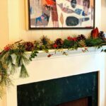 Sarah Rafferty Instagram - Just foraged up some hygge. Seriously hope the neighbors don’t check their ring cams. #pine #pinecones, #magnolia, #holly, #redberries. No glue gun burns were sustained in the balancing of this holiday garland.