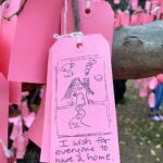 Sarah Rafferty Instagram - Safely visited the wishing tree at Descanso Gardens today. And I cried, (like you told me too @michaelmedicola) and just like I did when I visited Shrines and Temples in Japan and read the prayers handwritten and hung up on small wooden plaques (with @mauracraig1). At the time I thought it might be the jet lag. Today I know it’s the reminder that we are all so much more alike than we are different. My little one will get her wish, but over zoom this year. And we will hold out hope for next Christmas. Meantime I join the prayers I read today (swipe). May everyone have a home; I wish Marie and everyone like her peace in their time of such grief; may your life be happy and healthy and may LOVE ALWAYS FIND YOU; to Jackson’s Aunt, I pray your “darling nephew”will be cured of cancer; may the states be truly united in love; may Covid be over; and above all may there be MORE MAGIC.