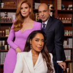 Sarah Rafferty Instagram – Moments from the set of ✨Judge Beauty✨No one serves justice quite like we do in e.l.f. Court, right @rickehoffman & @iamginatorres?! 
In e.l.f. (and good note taking) we trust💖#eyeslipsfacts.