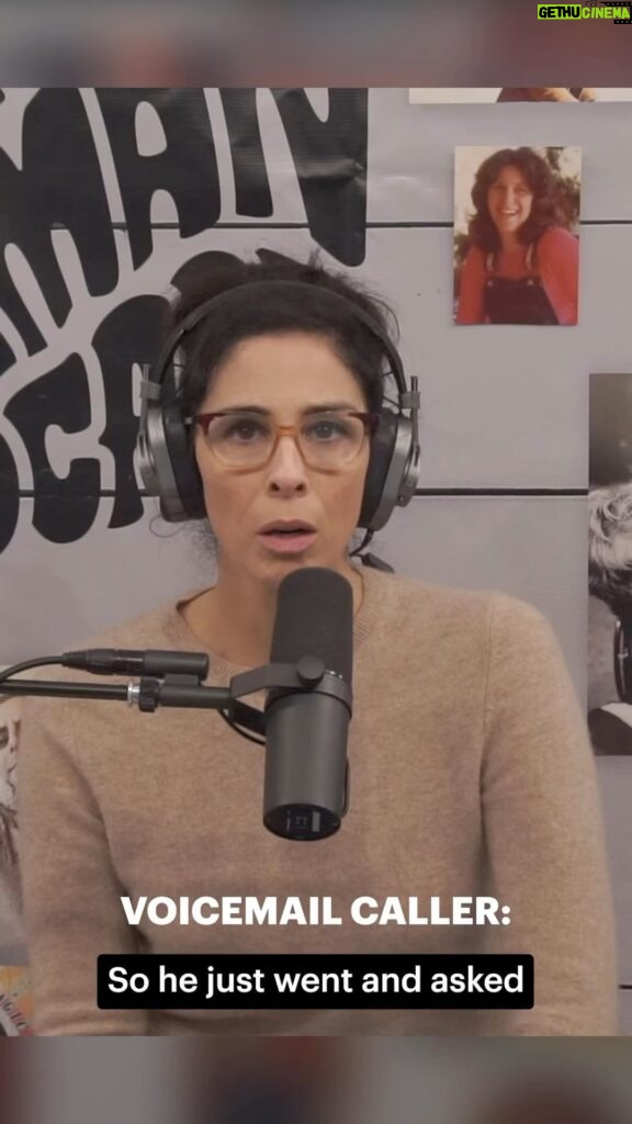 Sarah Silverman Instagram - This week on The Sarah Silverman Podcast, Sarah(@sarahkatesilverman) is speechless at a caller sharing why they carry around an ashtray. Do you want to shock Sarah with your random thoughts? Or do you want to share a special moment with her? Leave a voicemail by clicking the link in bio!🔗 You can listen to The Sarah Silverman Podcast wherever you listen to podcasts.