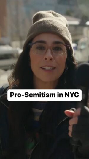Sarah Silverman Instagram - What do New Yorkers love about Jews? @sarahkatesilverman hits the streets to find out