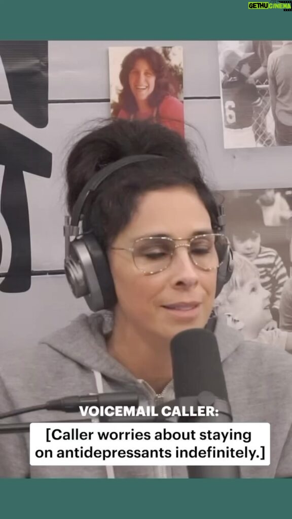 Sarah Silverman Instagram - *new episode* Caller’s scared of becoming dependent on antidepressants.  #thesarahsilvermanpodcast listen to this episode wherever you listen to podcasts.