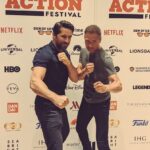 Scott Adkins Instagram - So awesome to spend some time with the incomparable @dacascosmark at @theactionfestival - we need to make a movie together Mark!