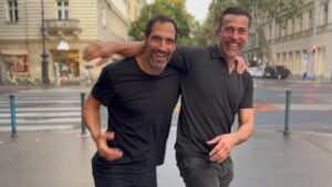 Scott Adkins Instagram - Having a right laugh with these two chaps out here in Budapest 💪💪💪 @markozaror @therealdanielbernhardt #gunshow