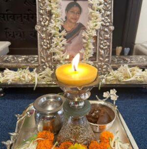 Shaan Instagram - Been 2 yrs.. since we met, spoke .. but I have felt Her presence from time to time .. She’s always with me.. in me. 
And Today we visited one of Her favourite places … Sri Shirdi Sai Baba Temple!! Had a lovely Darshan!! Miss you always Maa..