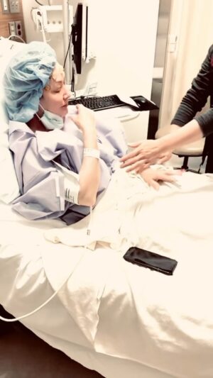 Shannen Doherty Instagram - January 16, 2023. Surgery. I had a tumor in my head they wanted to remove and also biopsy.  I am clearly trying to be brave but I am petrified. The fear was overwhelming to me. Scared of all possible bad outcomes, worried about leaving my mom and how that would impact her. Worried that I would come out of surgery not me anymore.  This is what cancer can look like.
