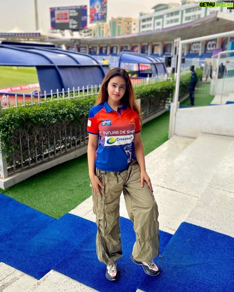 Shobhita Rana Instagram - Yesterday for @cclt20 #collab #ccluae #ccl2024 #punjabdesher #ccl Sharjah Cricket Stadium
