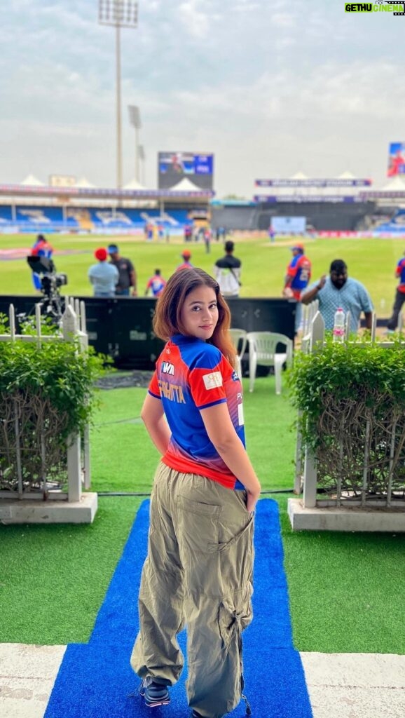 Shobhita Rana Instagram - ✨🏏 #ccluae #ccl2024 #punjabdesher #ccl #collab Sharjah Cricket Stadium