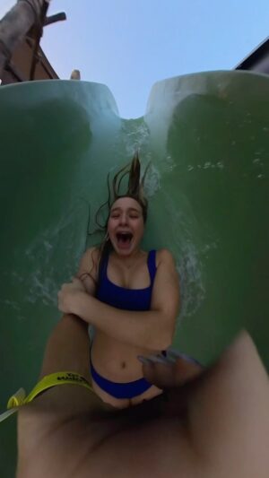 Sofya Plotnikova Instagram - rode the scariest slide at @yaswaterworldyasisland 🤯🙊🤣 comment below if you also love water parks :D