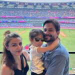 Soha Ali Khan Instagram - A day of many firsts - some small, some big - our little girl’s first live cricket match (and what a match!) and Virat’s first to score 50 ODI centuries ! And 7 wickets for Shami - what a star!!! ❤️🏏🎉 #indiavsnewzealand #iccmenscricketworldcup2023