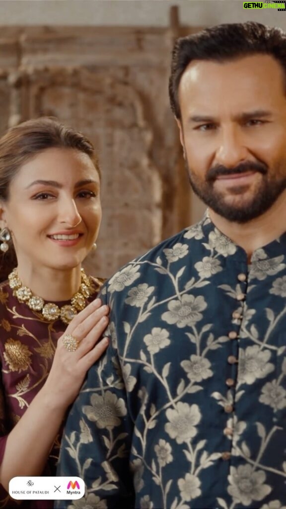 Soha Ali Khan Instagram - @houseofpataudi presents The Koh-i-Noor collection, available exclusively on Myntra! Check out the stunning collection inspired from the most coveted diamond presented to the world by India - The Koh-i-noor. #HouseofPataudi #Myntra #SaifAliKhan #SohaAliKhan #Fashion #Ethnic #Kohinoor #ExperienceRoyalty