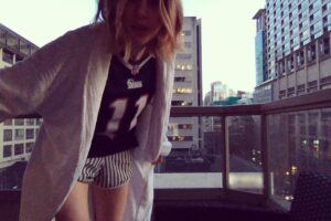 Taissa Farmiga Instagram - Hotel robe, championship win, 1st day on a new job tomorrow #happymotherfingsunday