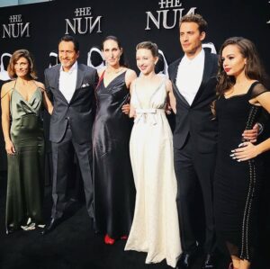 Taissa Farmiga Instagram - Celebration. Elegance. Joy. 
#TheNun premiere was dark and gorgeous
.
Thank you @eleanormakeup @brianfisherhair @micaela @miumiu @tiffanyandco for the glam and confidence! @wbpictures @newlinecinema @thenunmovie @corinhardy @creepypuppet @clearmichael #garydauberman @jonasbloquet @demianbichiroficial