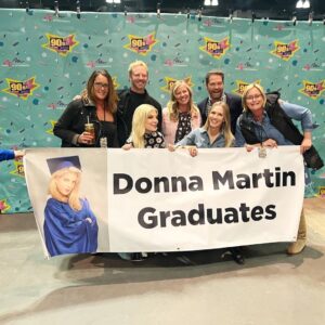 Tori Spelling Instagram - 90210 Family 4EVR… Thx 90’s Con @thats4ent for bringing us all together to spend a weekend together and with all of our amazing fans who have become family over the decades. I love you my forever family @jenniegarth @jason_priestley @ianziering @theshando and love but missed greatly @brianaustingreen @gabriellecarteris . Scroll thru all of these pics to see how special it really was!! And, my reels coming today after I finish going back to my day job as mom lol. And, @rebeccagayheartdane it was so good to catch up! I ❤️U. And, I got to see almost all of my Saved By The Bell Family too. Although no pics 😭. Love you @elizberkley @mariolopez @mpgosselaar and I got to hug friends I haven’t seen in years @aliciasilverstone and @reddonovan @breckinmeyer @melissajoanhart @jennaleighgreen @carolinerhea4real @realjoeyfatone 
My Heart is Happy today xoxo Hope to see you all in September in Florida at next 90’s Con ;)
