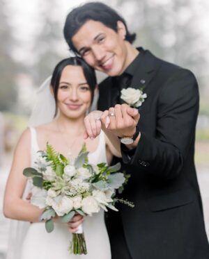 Veronica Merrell-Burriss Instagram - Best part about forever is… we’re just getting started 🤍🥹 Happy Anniversary 12.27.21👰🏻‍♀️🤵🏻