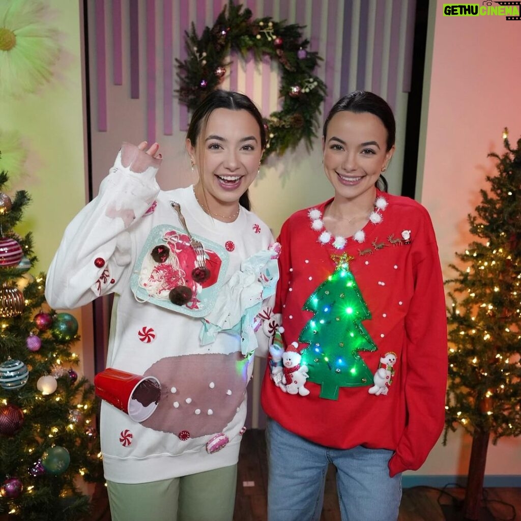 Veronica Merrell-Burriss Instagram - Things are about to get UGLY…😳 Ugly Sweaters that is…🧣🎅🏼🎄 Watch as we compete to see who can make the ugliest Christmas sweater in just 10 minutes!⏰😳