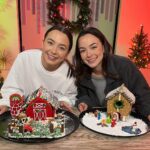 Veronica Merrell-Burriss Instagram – One of our favorite holiday traditions is making gingerbread houses!🎄 How do you think we did this year?! 🥰🧣☃️