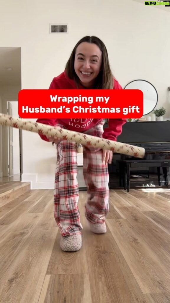 Veronica Merrell-Burriss Instagram - Wrapping my husband’s Christmas gift🎁