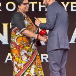 Vikrant Massey Instagram - Thank you @ndtv for honouring me at The Indian of the Year 2024 as Best Actor for 12th Fail 🙏🏽 But what truly makes this evening remarkable for me is the fact that the award was presented to me by @smritiiraniofficial Beneath the grit and passion of a Leader, lies a wonderful and kind-hearted woman, who recommended my name on various occasions to many Producers during my television days. She’d always say, LAGE RAHO!!! Life indeed comes a full circle ⭕️ And it is her birthday today. WOW!!! ❤️🧿