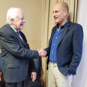 Woody Harrelson Instagram - Not every day u get to meet one of your heroes!! The greatest president of my lifetime! #JimmyCarter