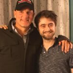 Woody Harrelson Instagram - With #danielradcliffe after his superb performance in a phenomenal broadway play, the lifespan of a fact