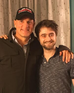 Woody Harrelson Instagram - With #danielradcliffe after his superb performance in a phenomenal broadway play, the lifespan of a fact