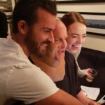 Woody Harrelson Instagram - Two of my besties, Emma and Justin surprised me at SNL last night while I was hippofying! Such an honor to join the five-timers club with this amazing cast and crew. I think this is the best episode I’ve had the pleasure of being apart of yet! So glad my friends were there to share the moment!