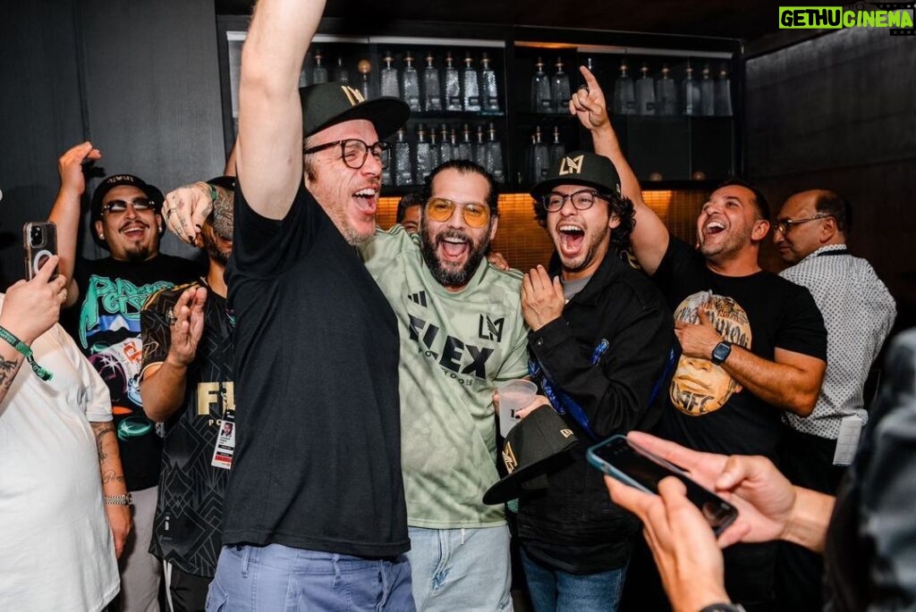 Xolo Mariduena Instagram - Always happy to come back home to @lafc. Shoutout to @lafc_soccerhead for the jacket as well, nothing like celebrating with the crew! Ángel and I are wearing the same underwear.