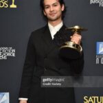 Xolo Mariduena Instagram - A wonderful night at the @saturnawards surrounded by the teams of people who have made the movies I’ve spent my whole life looking up to. This award is dedicated to all of the people in front of and behind the camera that allowed me to shine, we created a fricken family and i couldn’t have done it with out yall. 💙💙 Blue Beetle forever!! Now time to hop on a plane back to work 🥋🥋💙💙