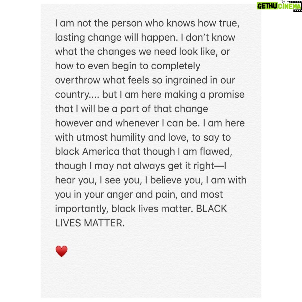 Melissa Benoist Instagram - #blacklivesmatter