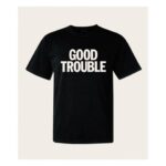 Olivia Wilde Instagram - @rosserriddle x @consciousco collaboration in honor of John Lewis. 100% of proceeds from our ‘GOOD TROUBLE’ shirts will go directly to @untilfreedom , an intersectional social justice organization rooted in the leadership of diverse people of color to address systemic and racial injustice.