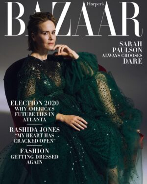 Sarah Paulson Instagram - This is a wild one for me — one of my favorite magazines, @HarpersBazaarUS, has me as their October cover girl... cover woman... cover HUMAN. I’m their October cover human!! I used to line the walls of my bedroom with images from fashion magazines, many of them from Harper’s. As if this weren’t enough to blow my mind, I learned that the great @RoxaneGay74 would be writing the piece. I have never been interviewed by a writer I admired so ardently. To say I was grateful for the opportunity to talk so openly, with such a singular talent would be an understatement. Thank you for having me Harper’s Bazaar! Link in bio. 

Magazine: @harpersbazaarus
Writer: @roxanegay74
Photographer: @samtaylorjohnson
Fashion Editor: @paulcavaco
Hair: @hairbyadir
Makeup: @adambreuchaud
Manicure: @nailsbyemikudo